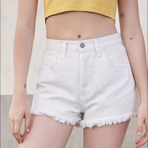 White Brandy Melville Jean Shorts